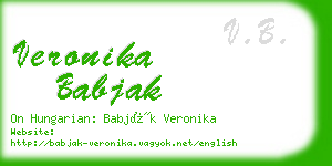 veronika babjak business card